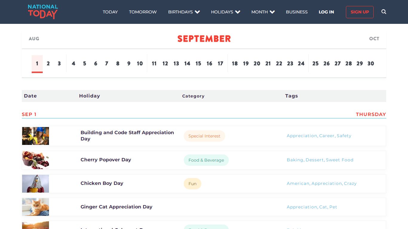 September Holidays & National Days | 2022 Calendar